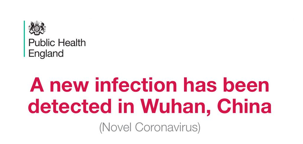 Novel Coronavirus – NHSE advice 31st Jan